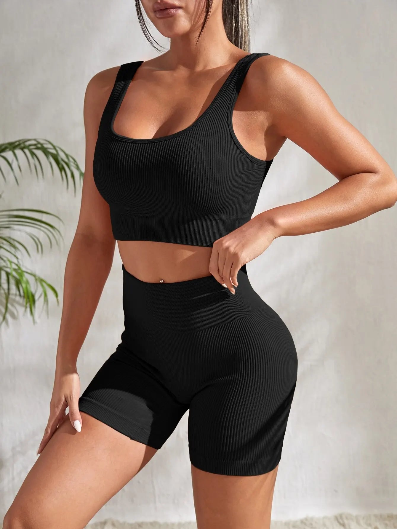 Serena 2 Piece Ribbed Workout Set