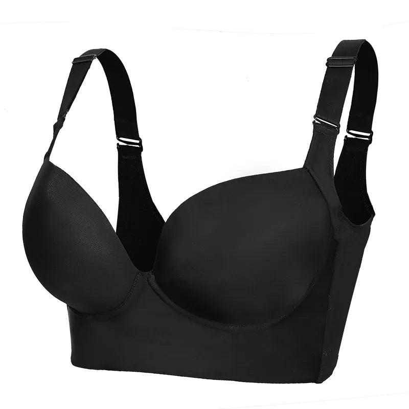 Shapely Deep Cup Full Back Coverage Push Up Bra