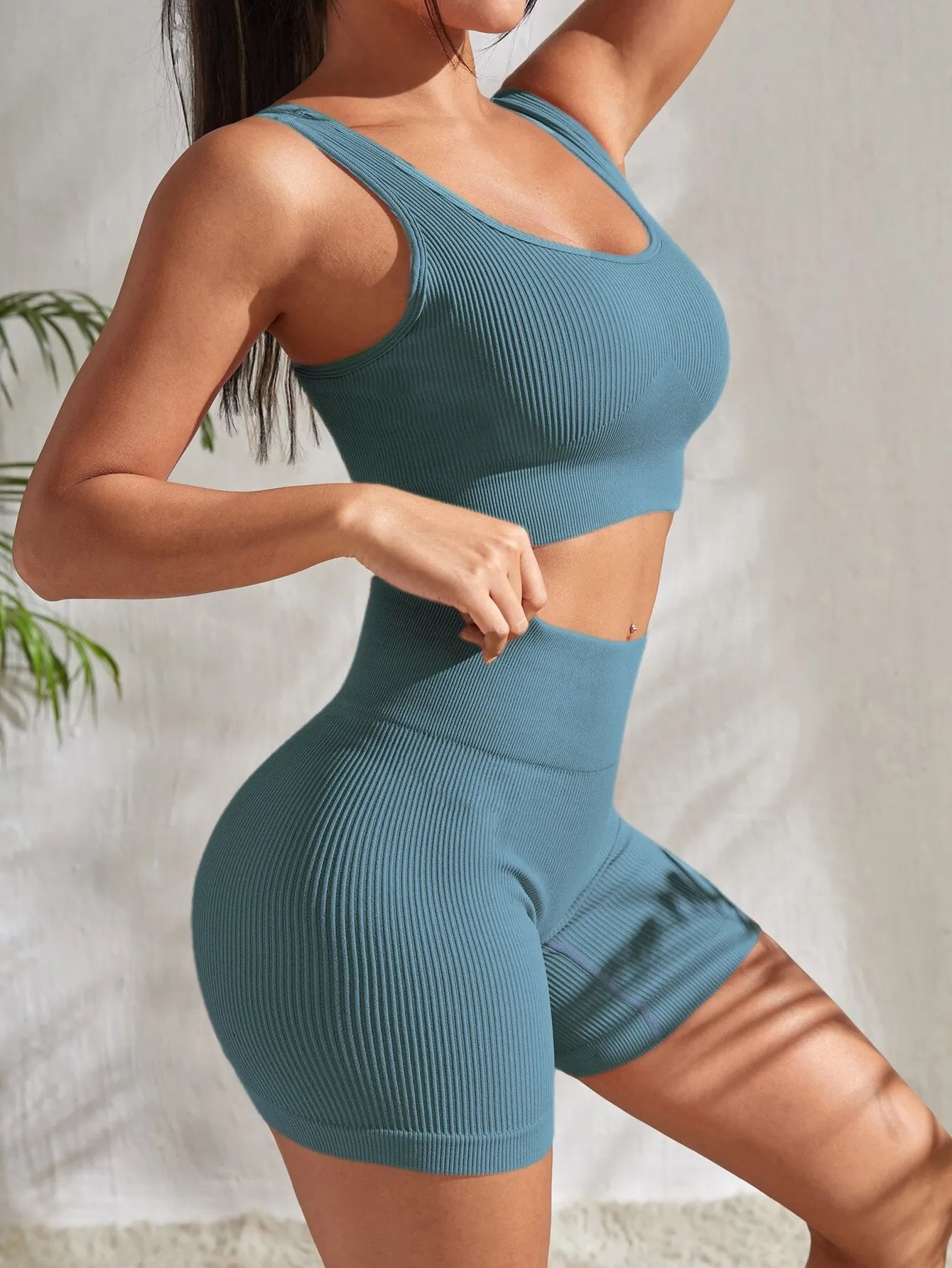 Serena 2 Piece Ribbed Workout Set