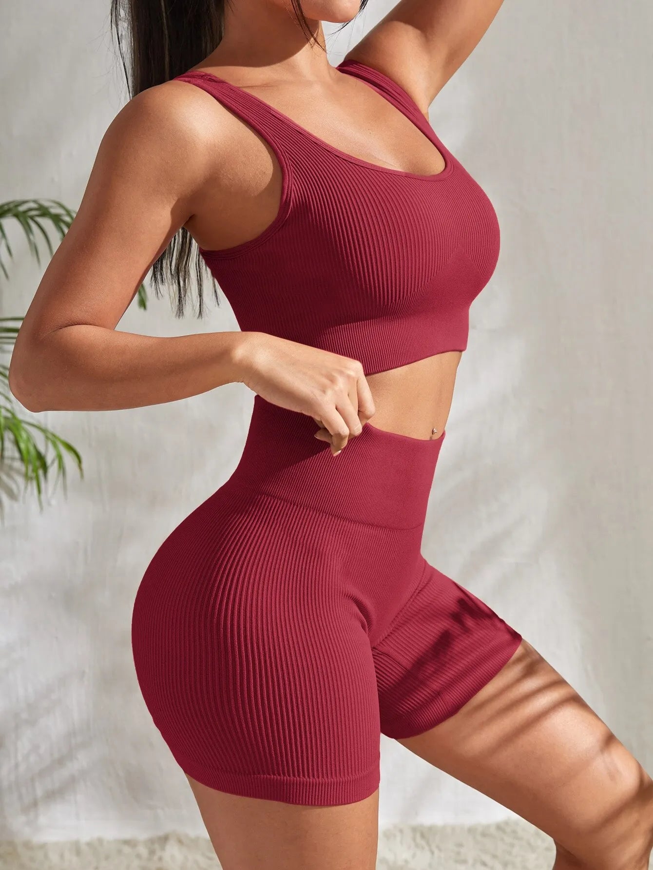 Serena 2 Piece Ribbed Workout Set