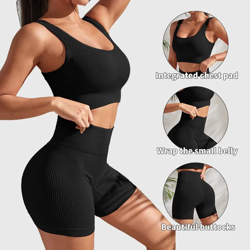 Serena 2 Piece Ribbed Workout Set