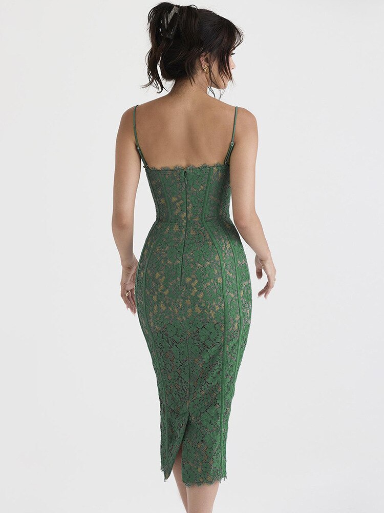 Josephine Elegant Backless Midi Dress