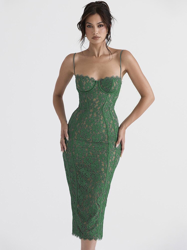 Josephine Elegant Backless Midi Dress